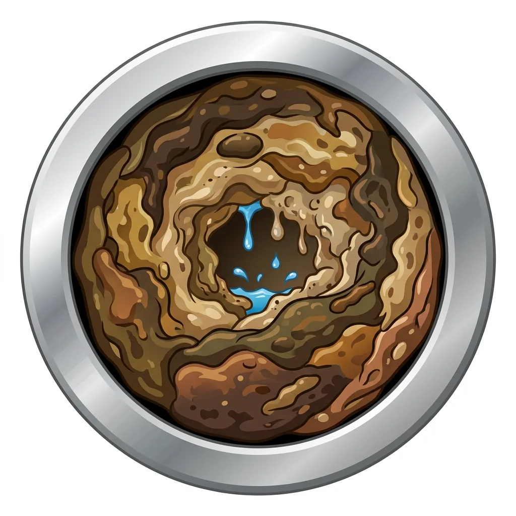 Completely blocked pipe